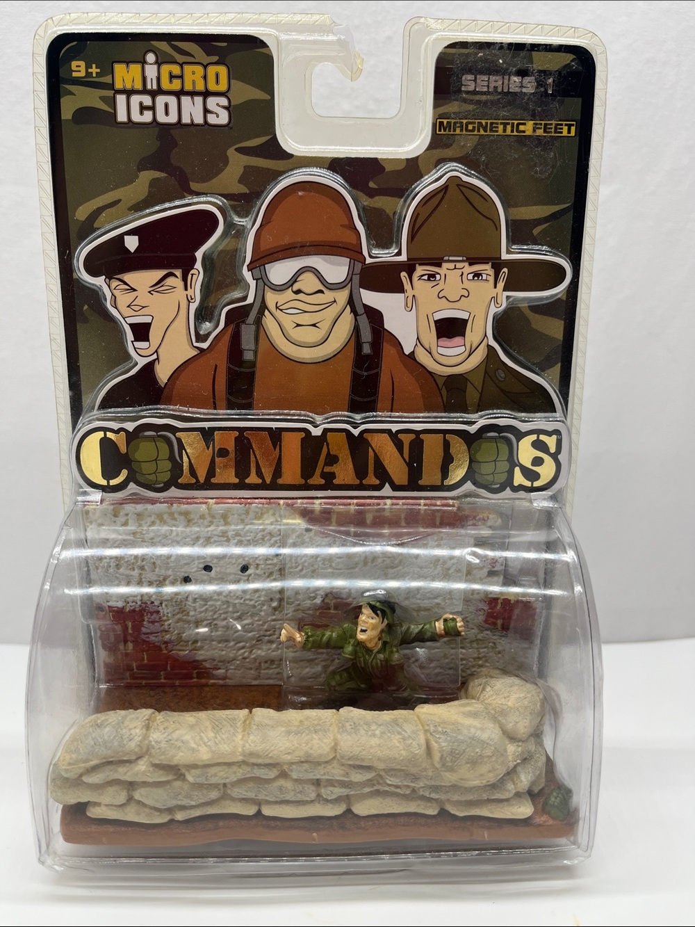 Commando Green Soldier Diorama with Sandbag Base